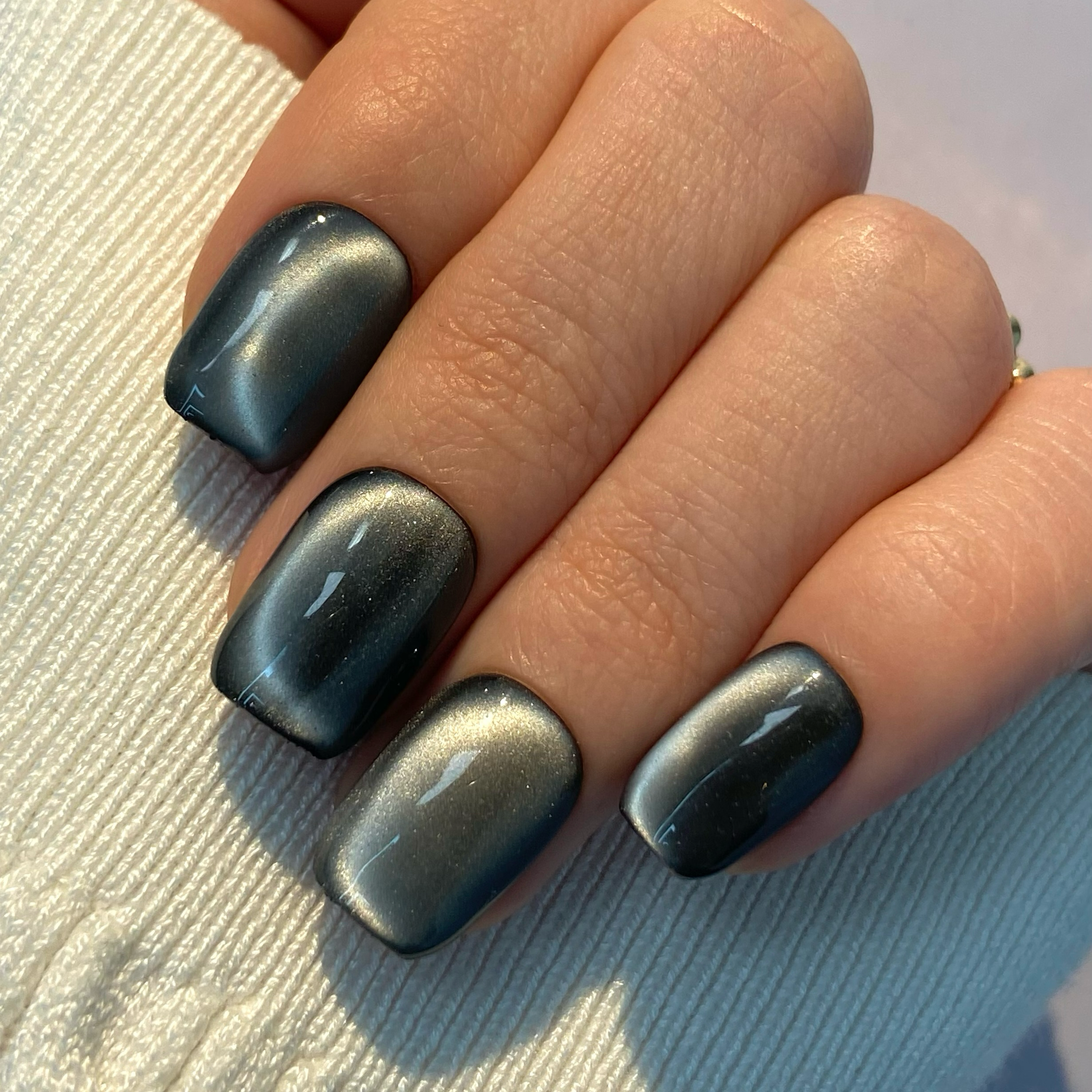 Silver Gray Cat Eye