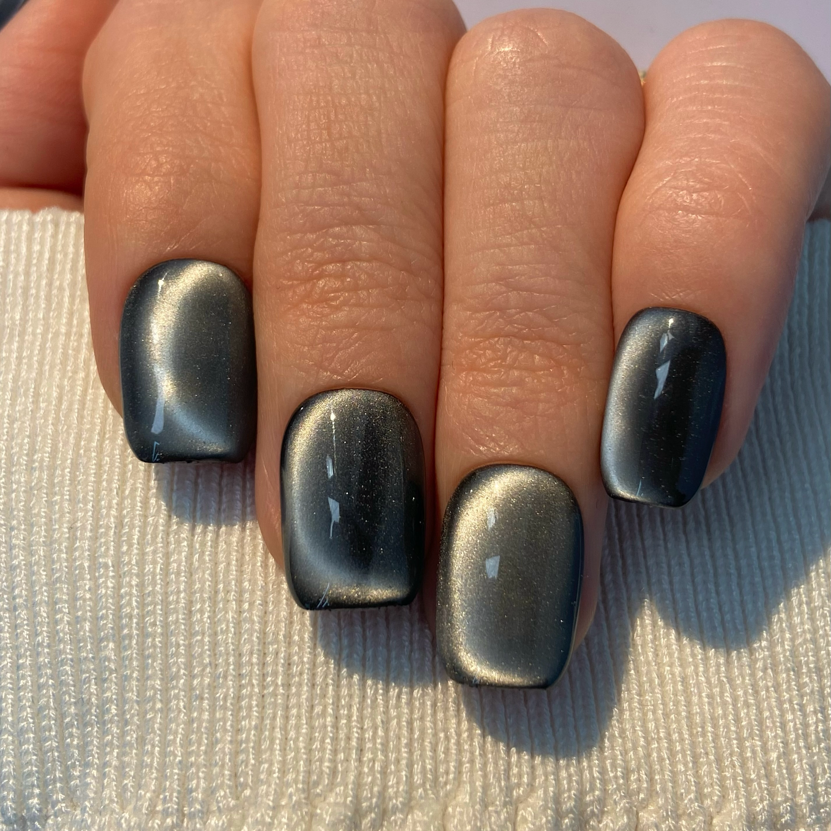 Silver Gray Cat Eye
