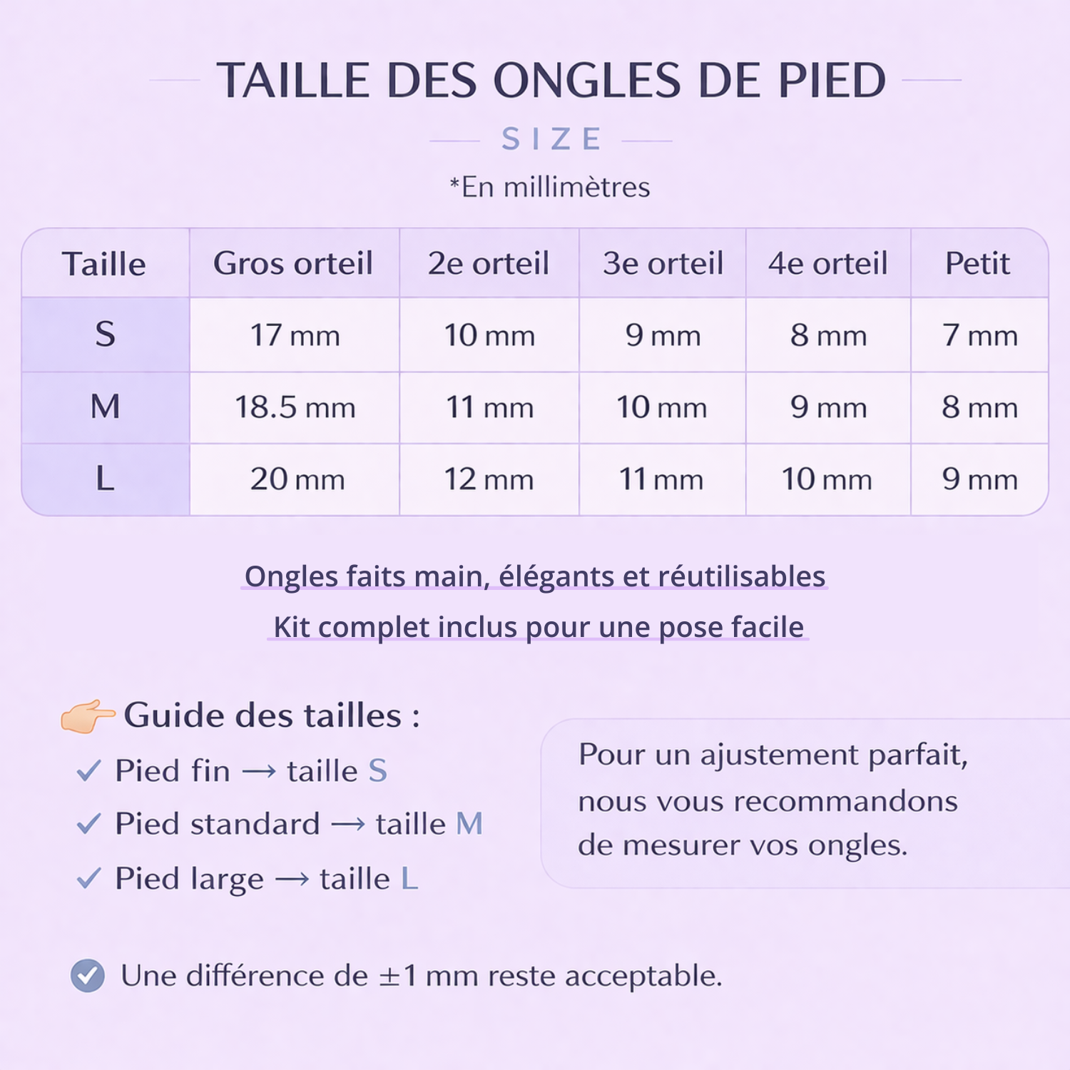 Pétale Blanc N°311  - Ongles d'orteils