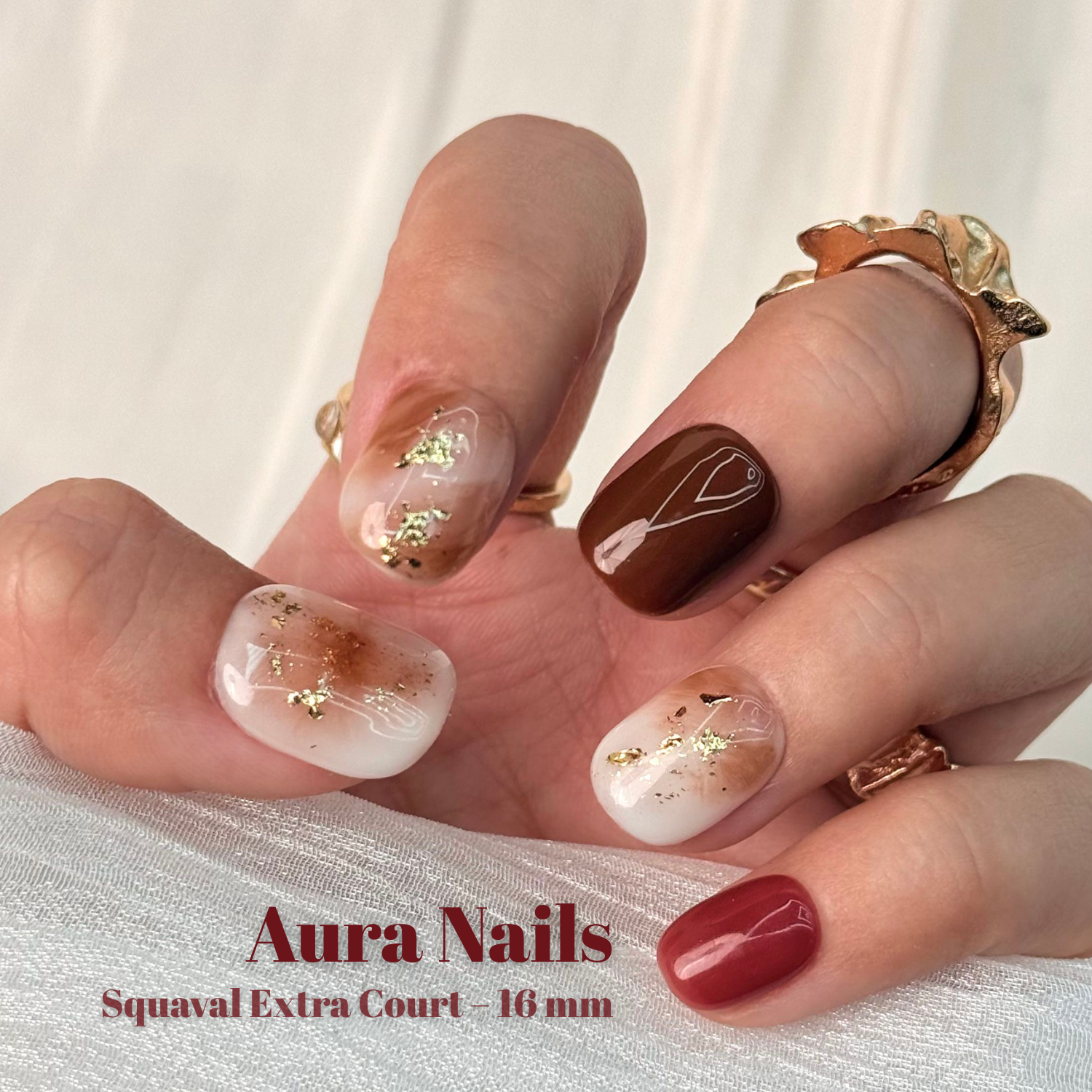 200-Gold leaf Brown Pink