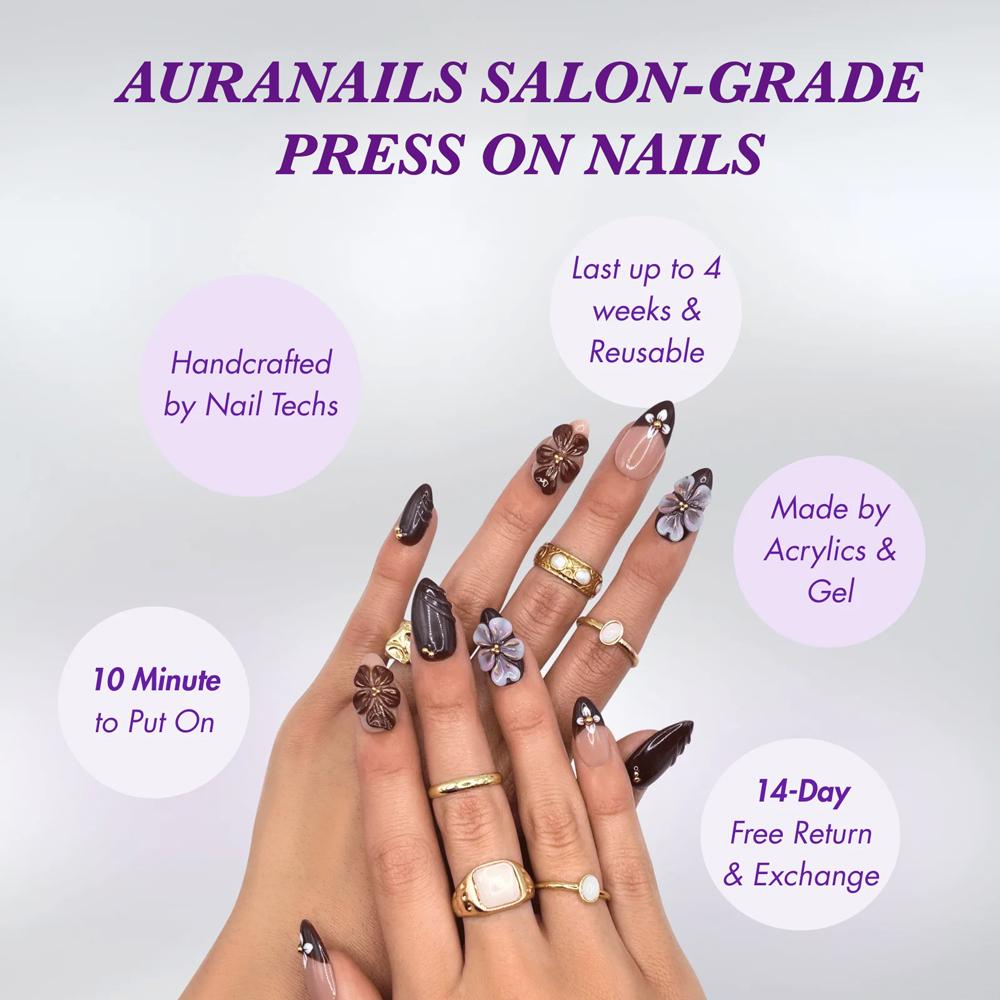 10-Pack Press-On Nails Tool Kit